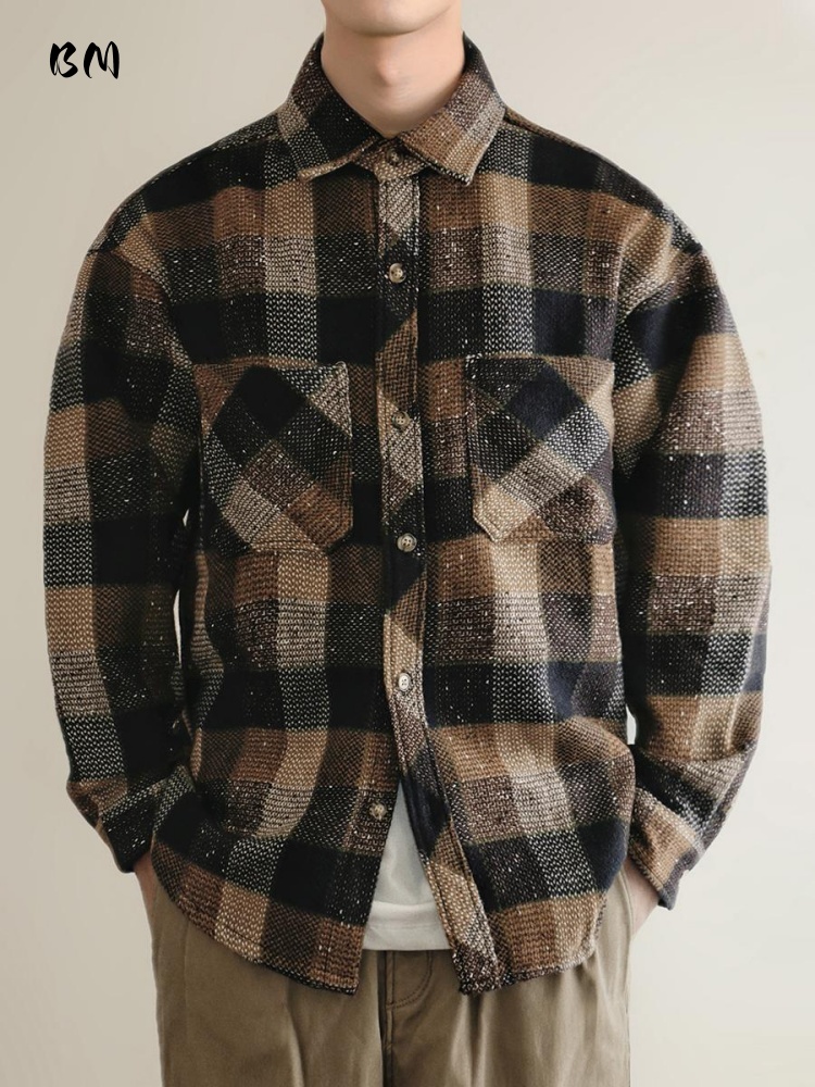 Mens American Vintage Yarn Dye - Flannel Shirt Lined avis et prix