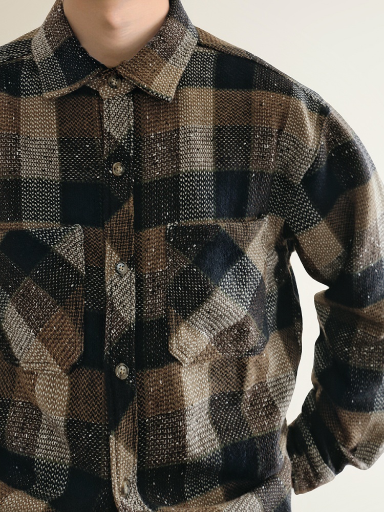 Mens American Vintage Yarn Dye - Flannel Shirt Lined avis et prix
