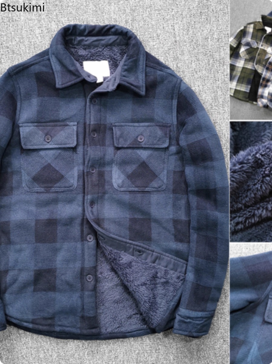Mens Winter Fleece Linend Warm - Flannel Shirt Lined avis et prix