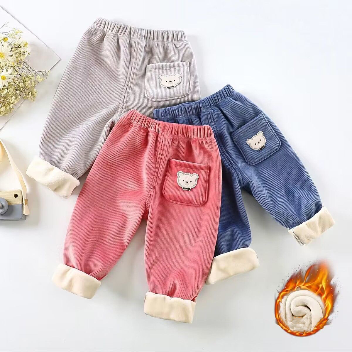 1pcs Boy Girl Winter Velvet Co - Corduroy Pant Warm avis et prix