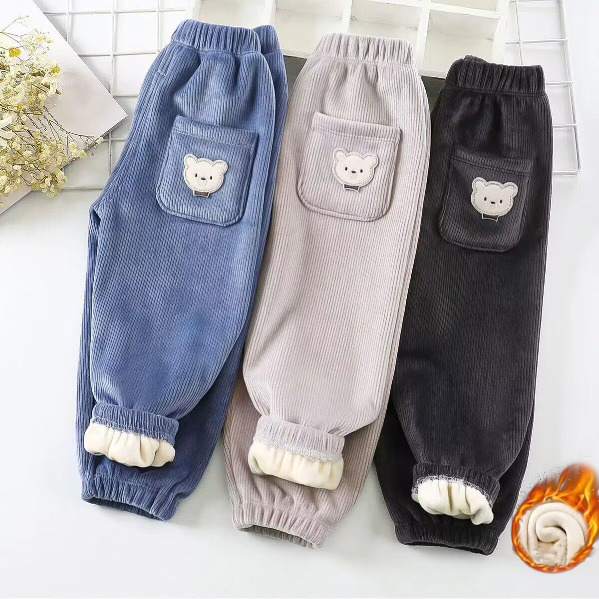 1pcs Boy Girl Winter Velvet Co - Corduroy Pant Warm avis et prix