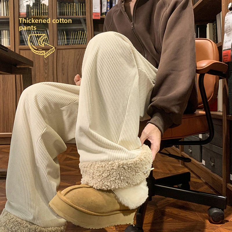 Men's Thickened Fleece Lined C - Corduroy Pant Warm avis et prix