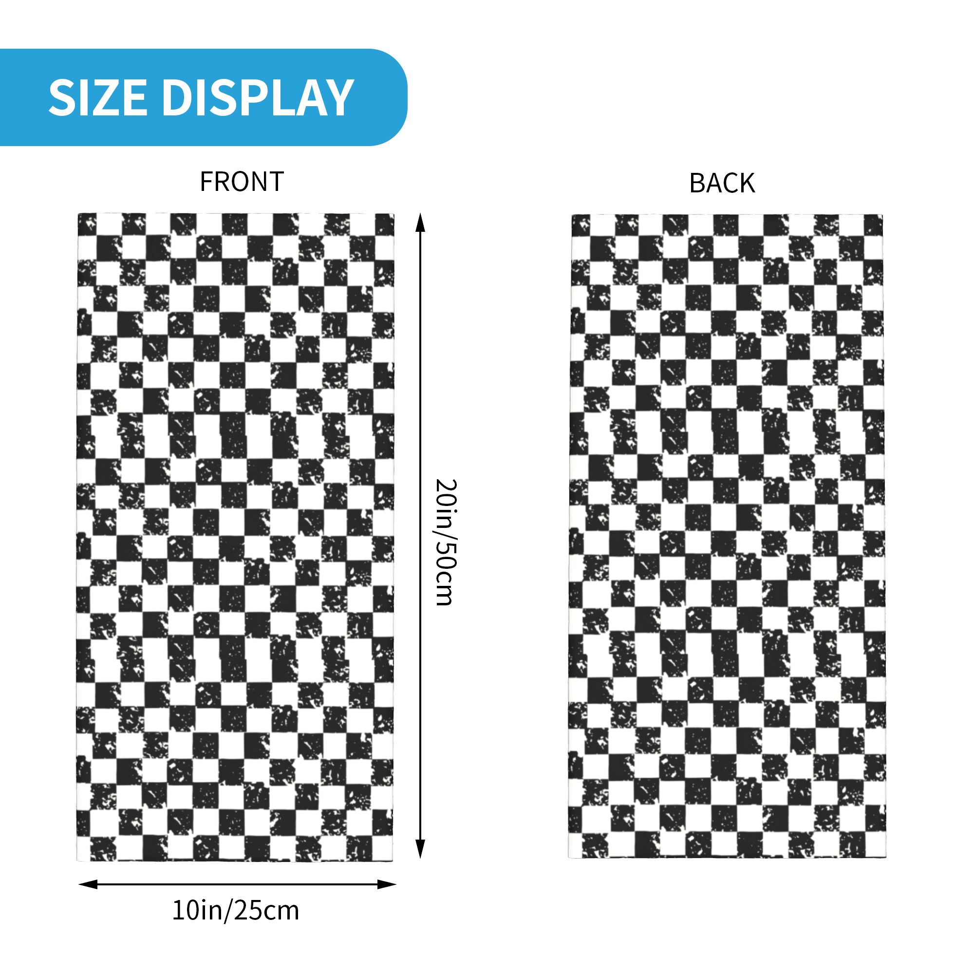 Custom Retro Checkered Flag Wi - Neck Gaiter Fleece avis et prix