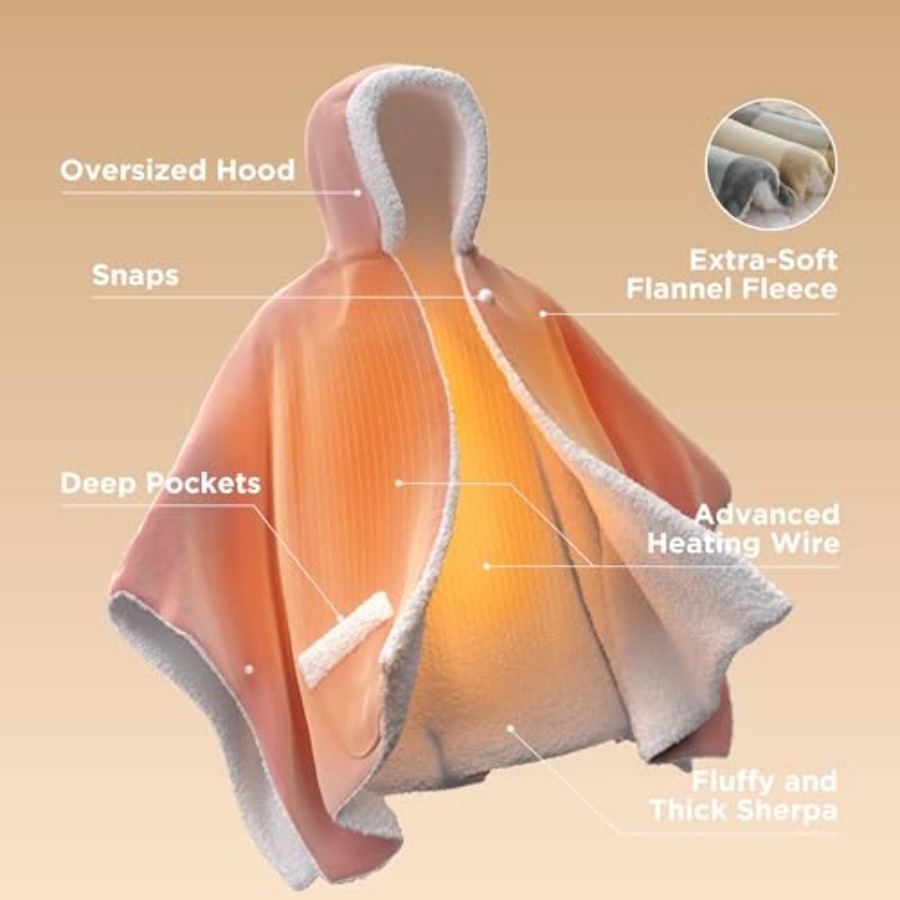 Heated Blanket Wearable Shawl  - Shawl Wrap Winter avis et prix