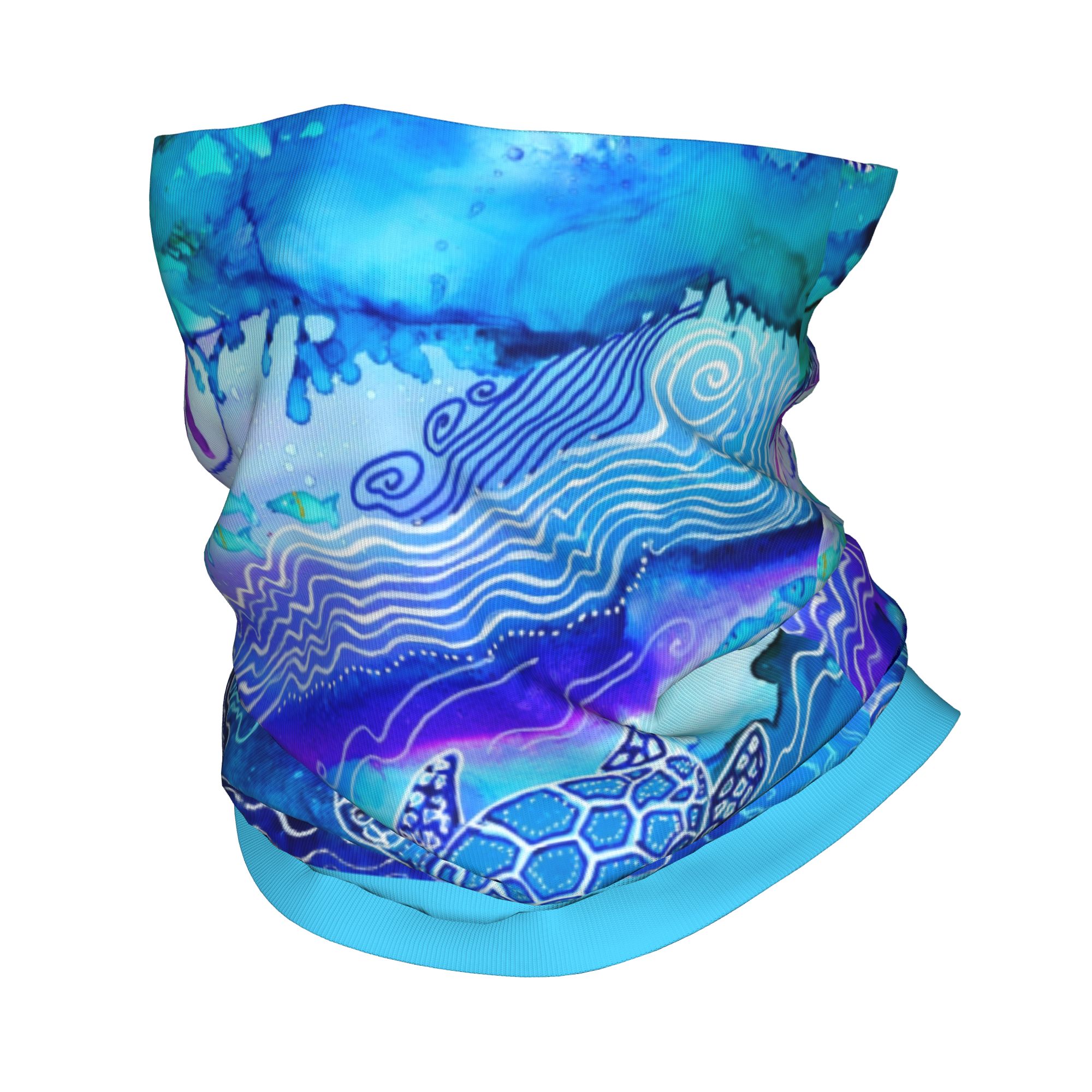 Custom Ocean Turtle Dive Winte - Neck Gaiter Fleece avis et prix