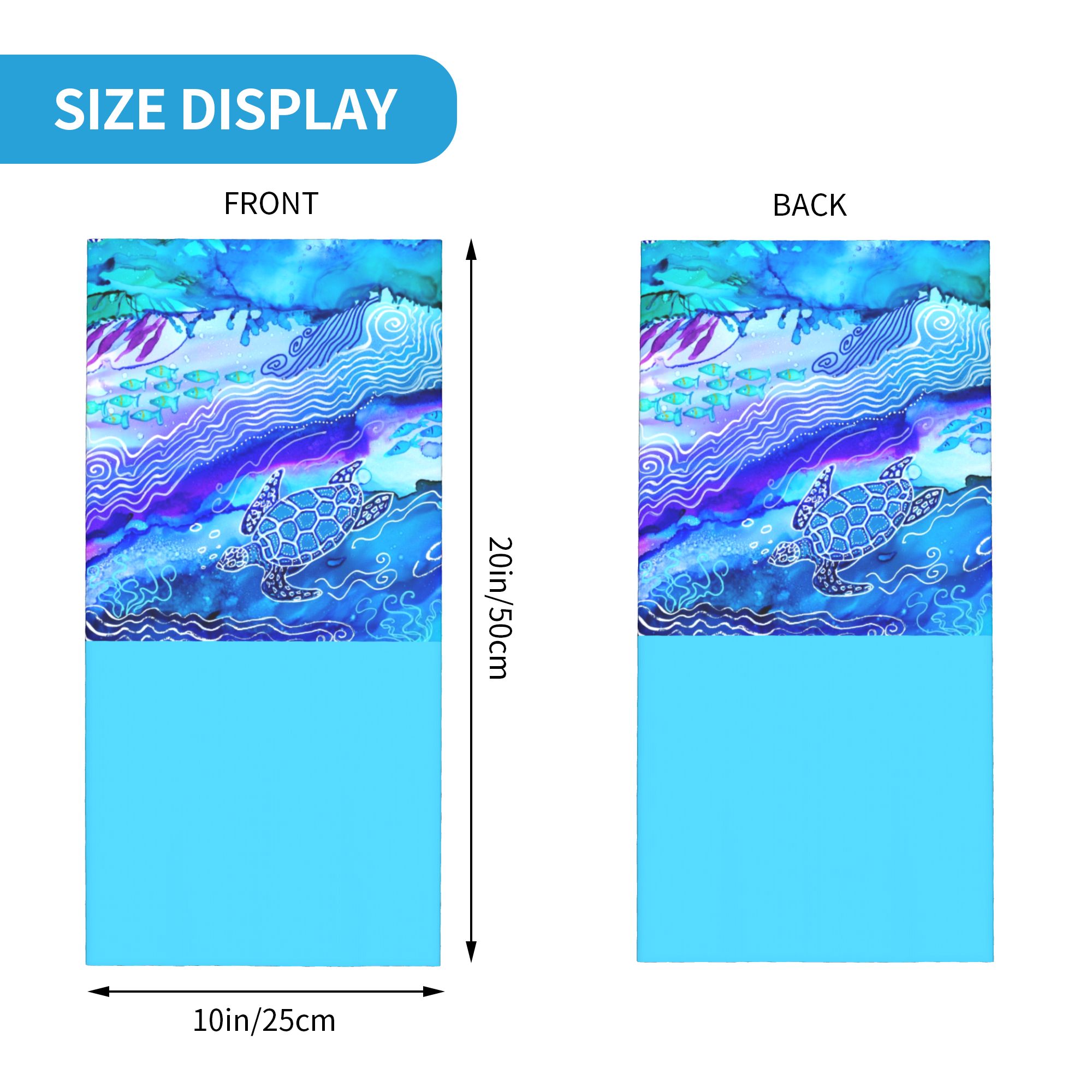 Custom Ocean Turtle Dive Winte - Neck Gaiter Fleece avis et prix