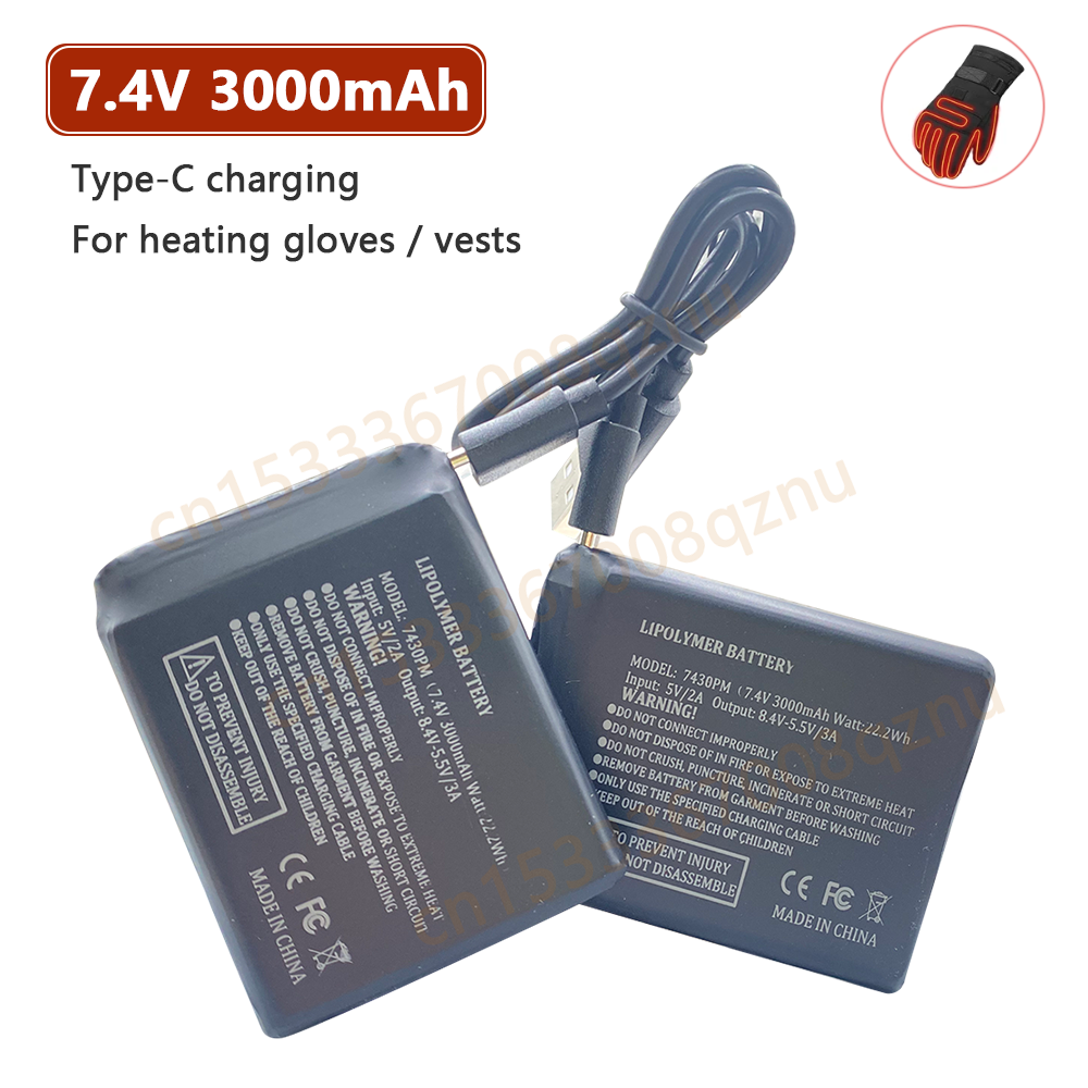 7.4V 3000mah Heated Gloves Bat - Heated Vest Battery avis et prix