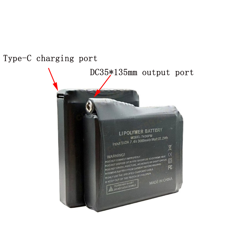 7.4V 3000mah Heated Gloves Bat - Heated Vest Battery avis et prix
