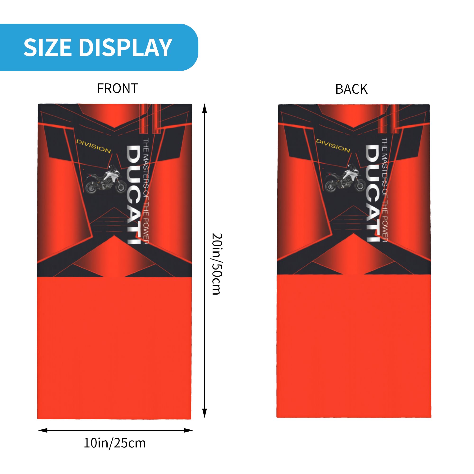 Custom Racing Sprot Ducatis  B - Neck Gaiter Fleece avis et prix