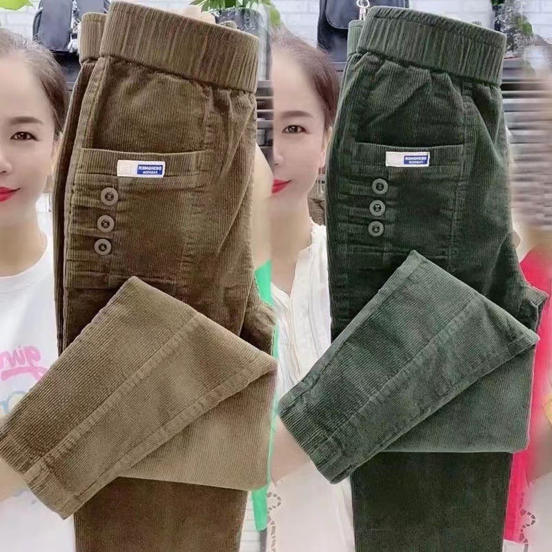 Women Warm Spring Winter Butto - Corduroy Pant Warm avis et prix