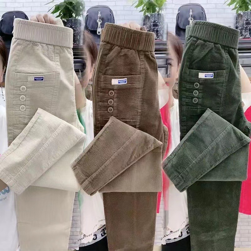 Women Warm Spring Winter Butto - Corduroy Pant Warm avis et prix