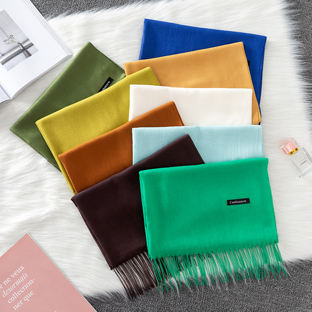 Fashion Solid Scarf Women Cash - Shawl Wrap Winter avis et prix