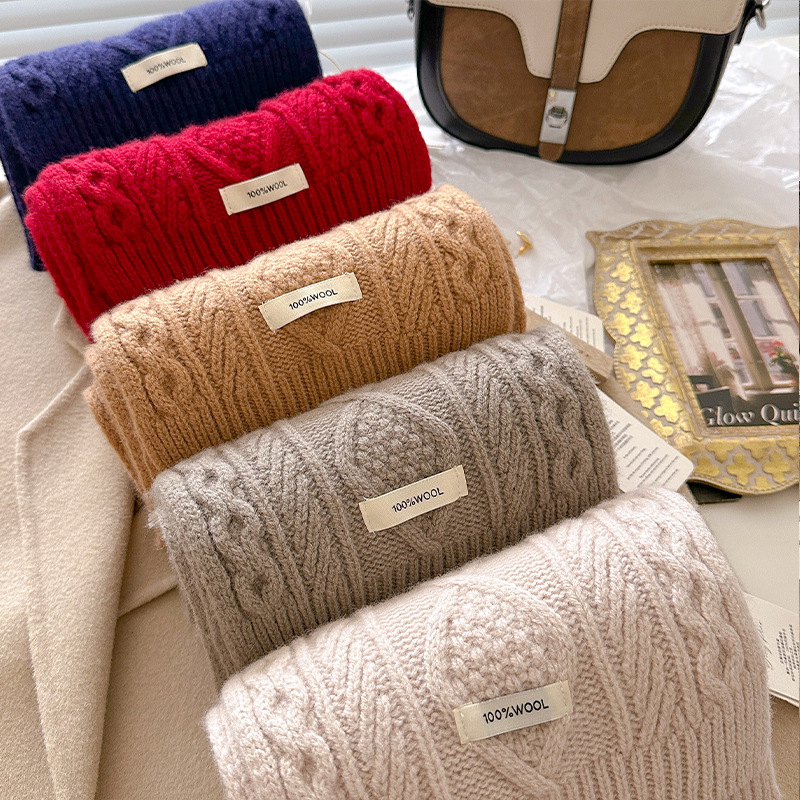 Luxury 100% Wool Scarf Women M - Wool Scarf Men avis et prix