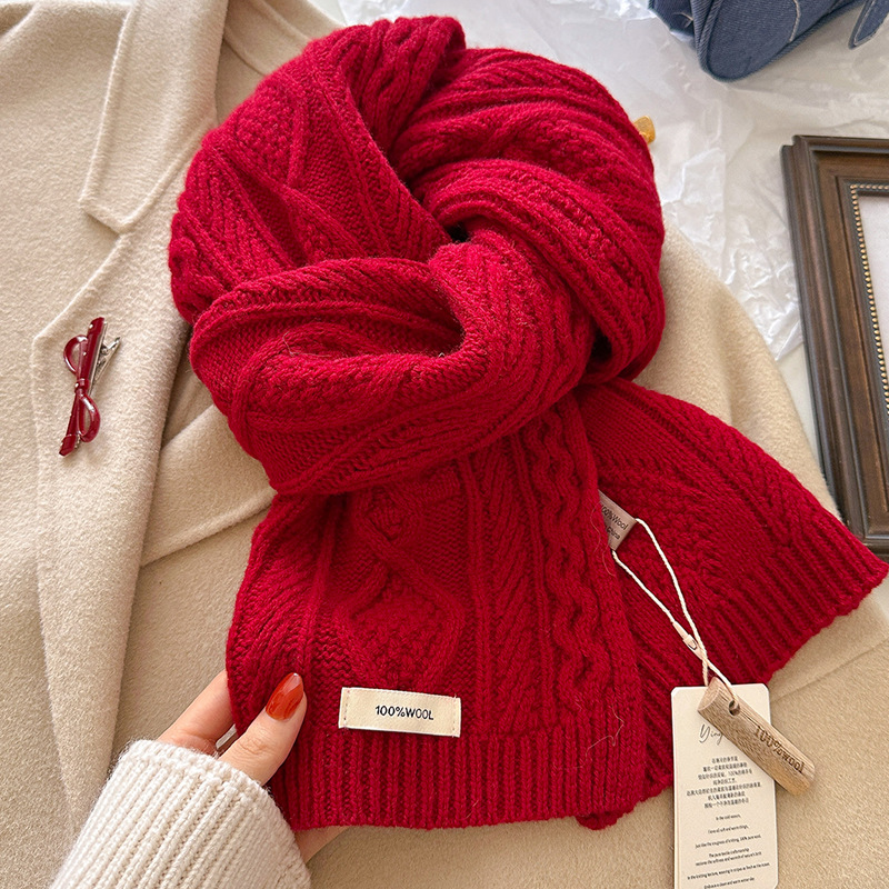 Luxury 100% Wool Scarf Women M - Wool Scarf Men avis et prix
