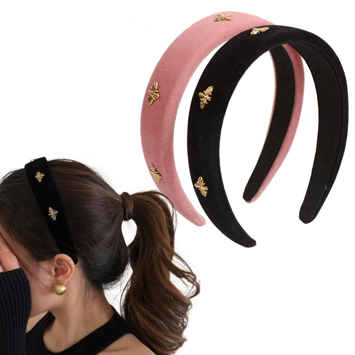 Little Bee Black Velvet Headba - Winter Headband Fleece avis et prix