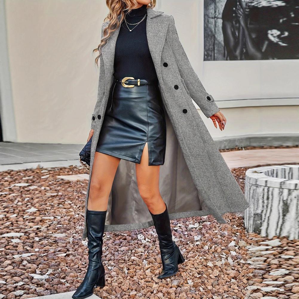 Autumn Coat Women's Long Wool  - Wool Coat Peacoat avis et prix