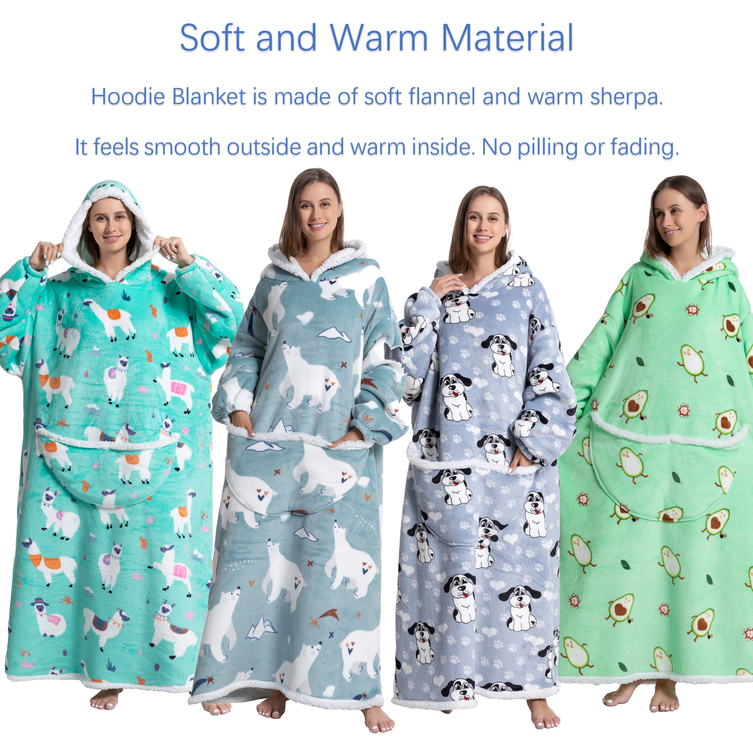 Oversized Wearable Blanket Coz - Sherpa Hoodie Fleece avis et prix