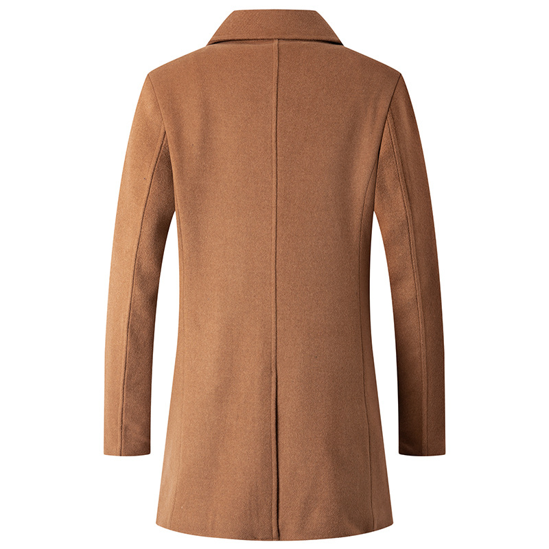 Double Breasted Coat Men Peaco - Wool Coat Peacoat avis et prix
