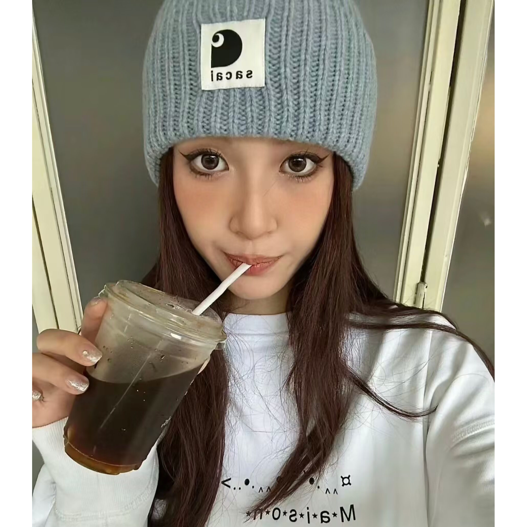 Vuu Sacai Collaborative Patchw - Knit Beanie Hat Warm avis et prix