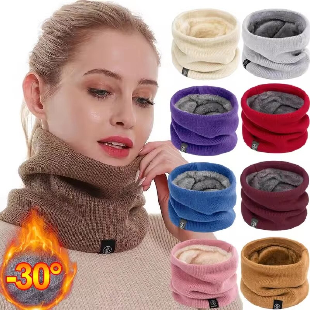 Solid Winter Plush Muffler Woo - Winter Headband Fleece avis et prix