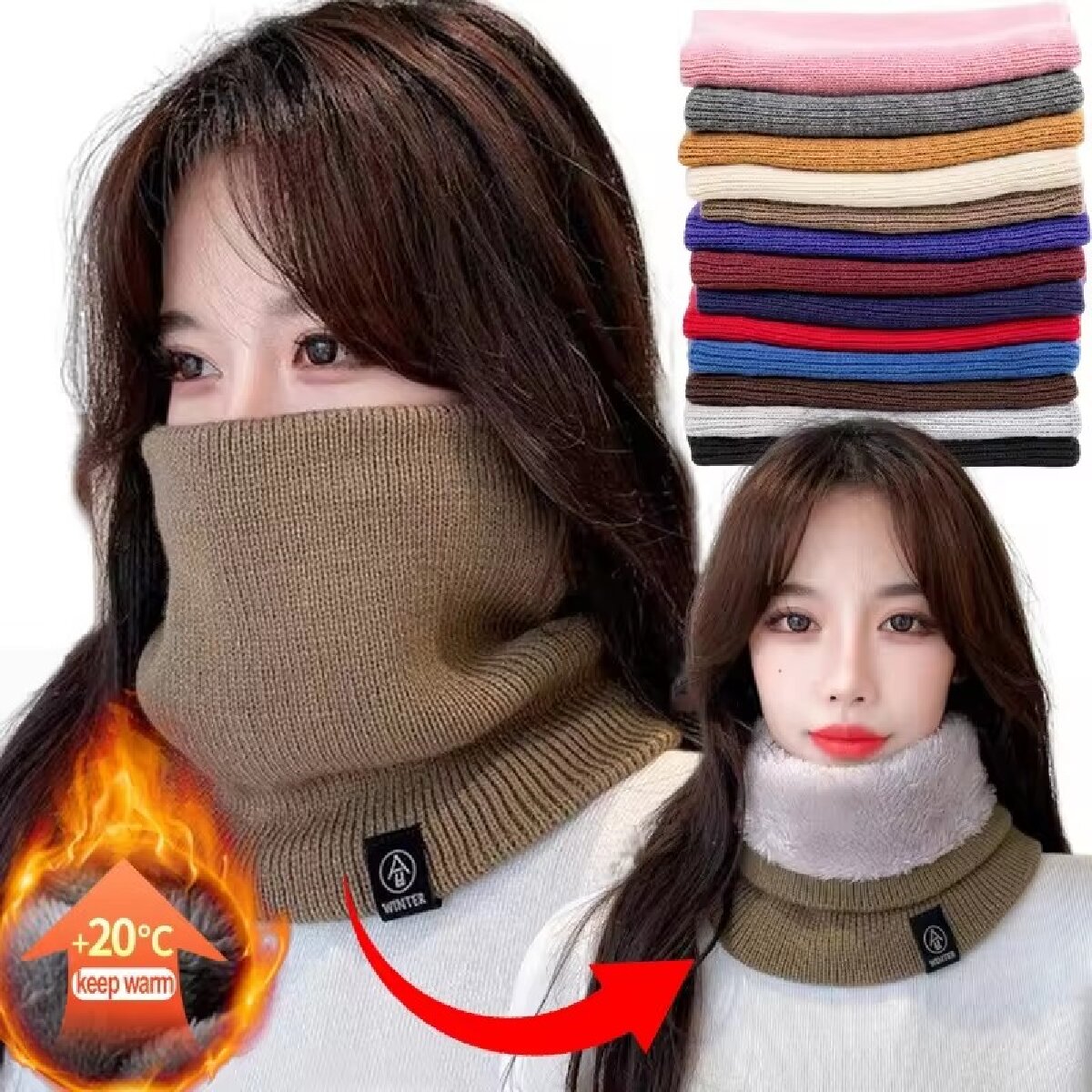 Solid Winter Plush Muffler Woo - Winter Headband Fleece avis et prix