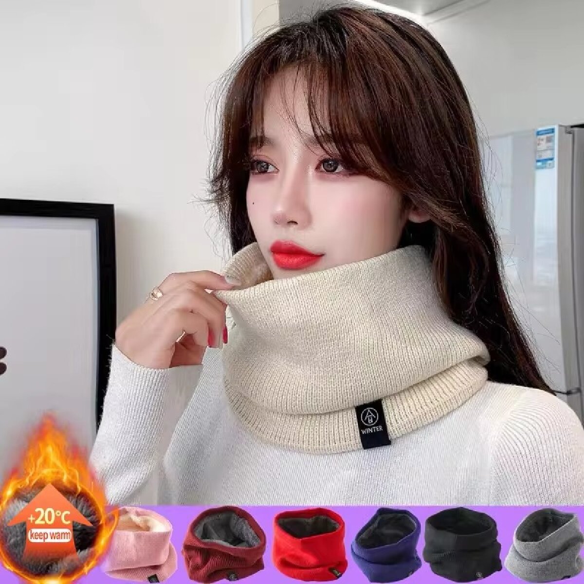 Solid Winter Plush Muffler Woo - Winter Headband Fleece avis et prix