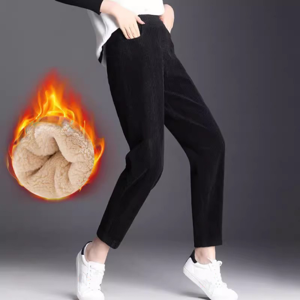 1pcs Women Autumn Winter Plush - Corduroy Pant Warm avis et prix