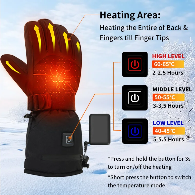 USB Rechargeable Heated Motorc - Touch Screen Gloves avis et prix