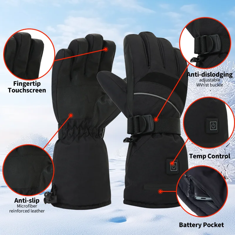 USB Rechargeable Heated Motorc - Touch Screen Gloves avis et prix
