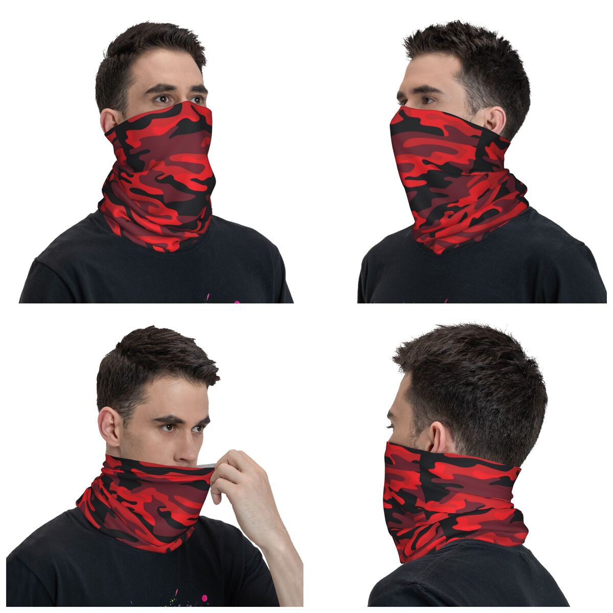 Militaryy Red Camouflage Banda - Neck Gaiter Fleece avis et prix